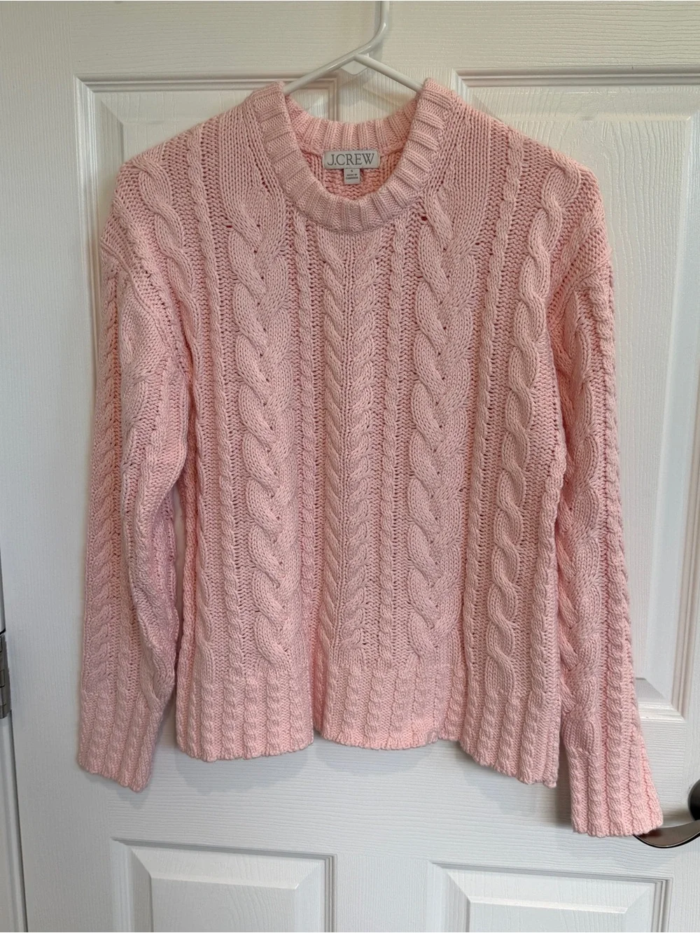 J crew Cable-knit crewneck sweater